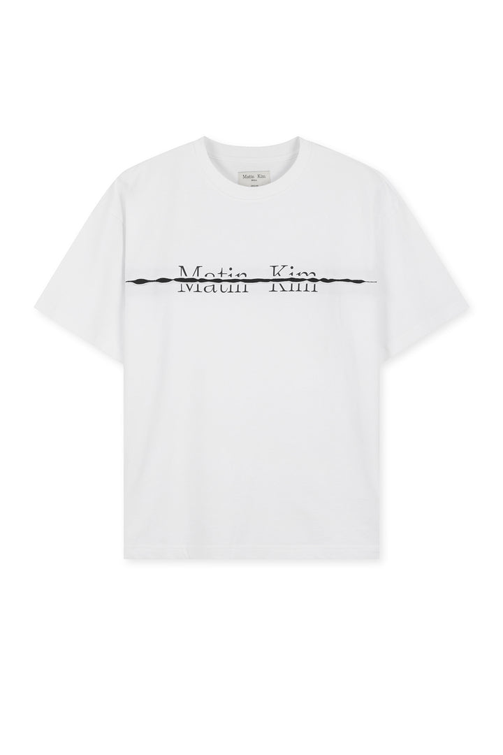 Matin Kim Logo Cutted Layered Top — White