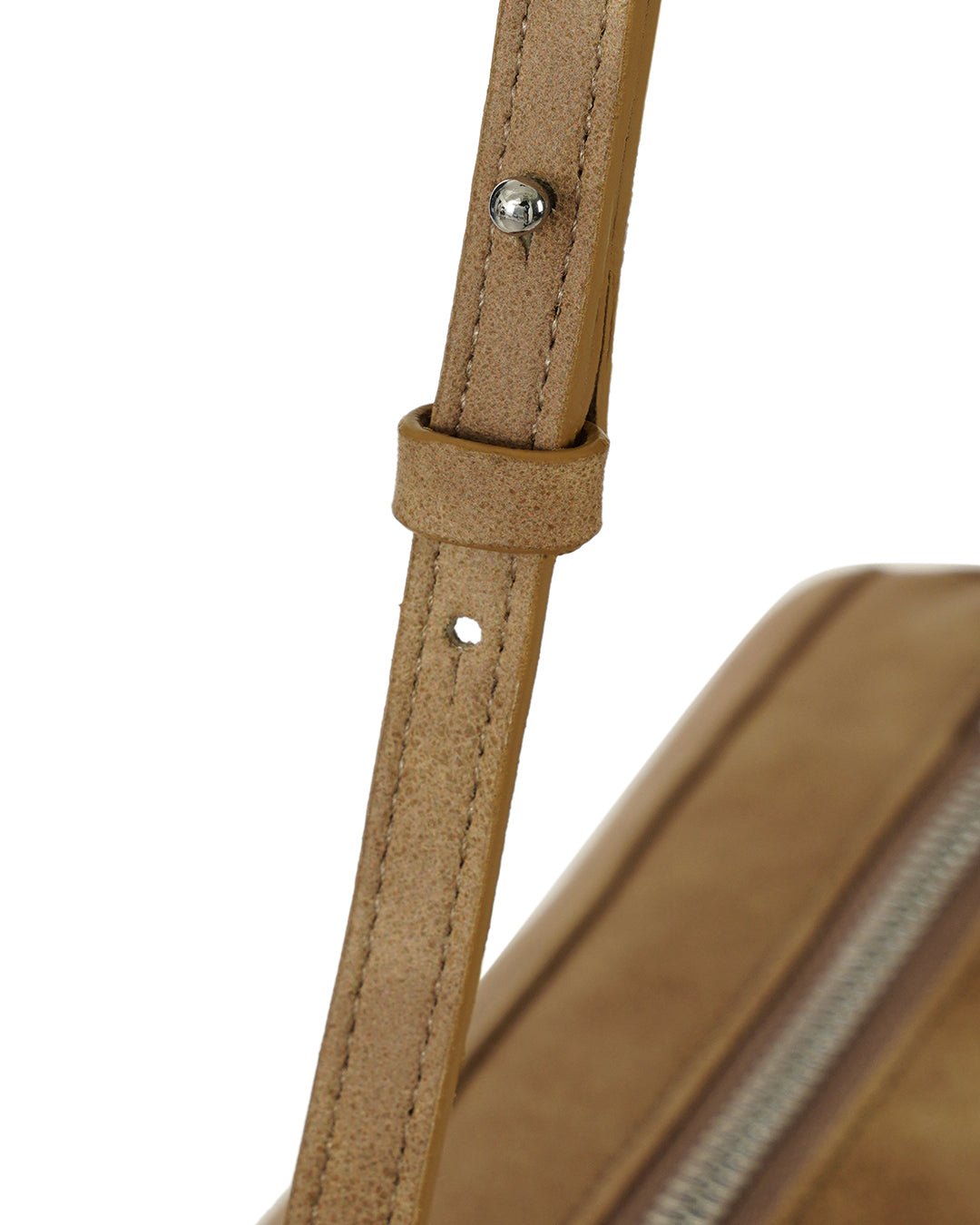 Stand Oil Chunky Bag — Nubuck Crossbody — Camel