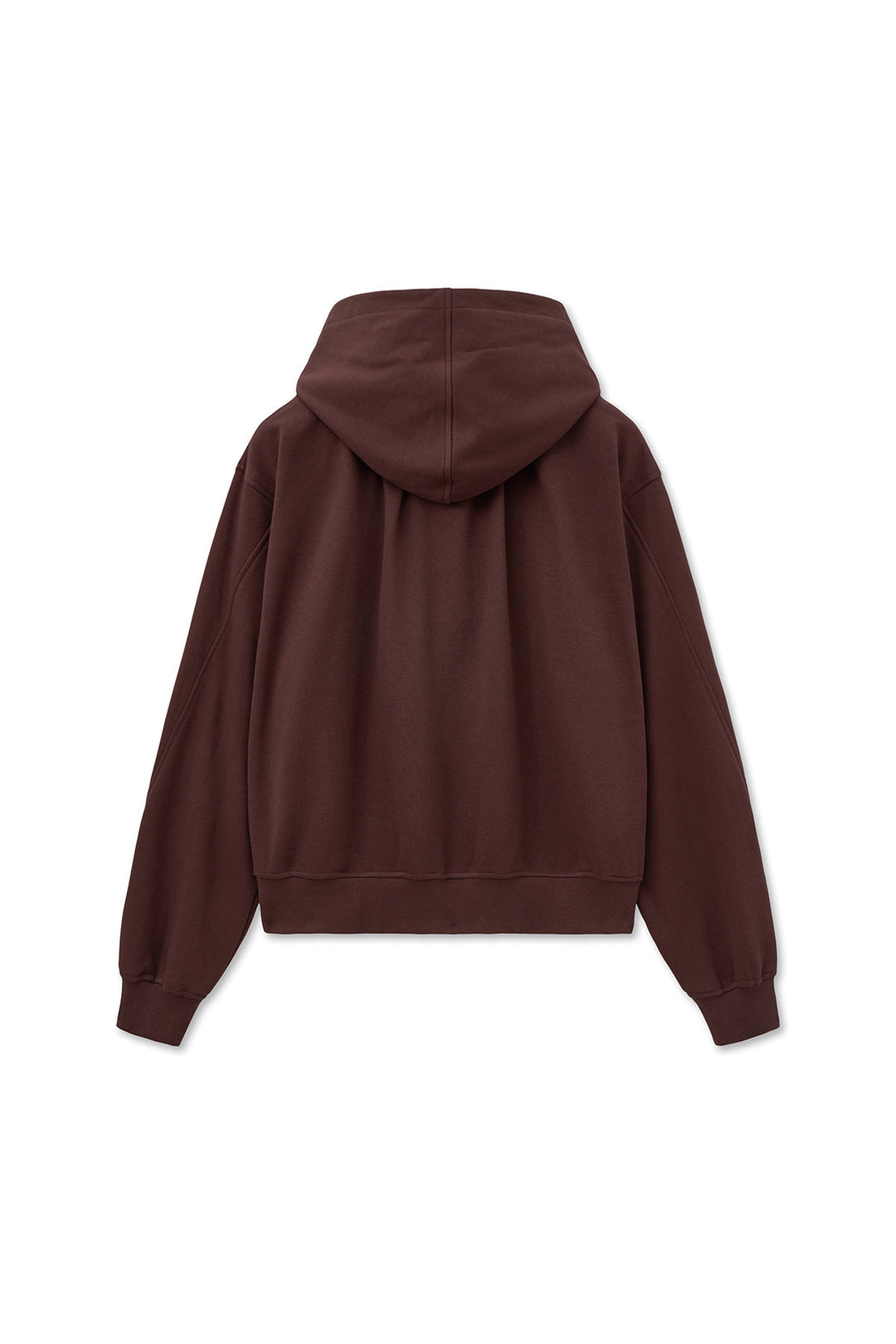 Matin Kim Drawstring Point Zip Up Hoody — Burgundy