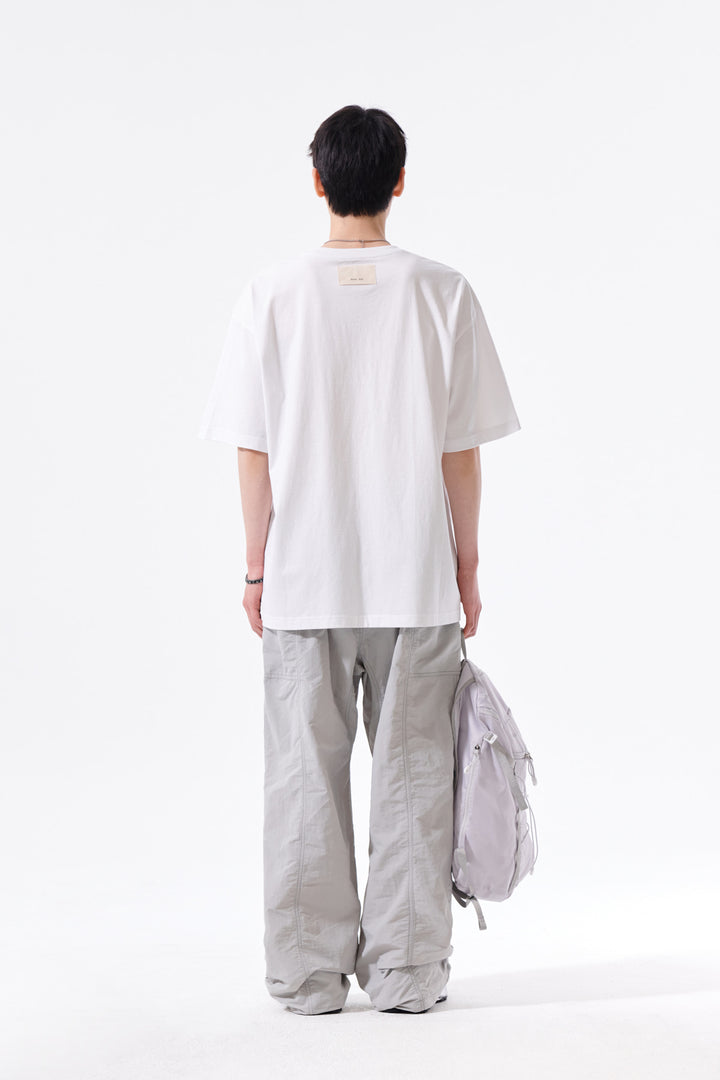 Matin Kim Multi Panel Parachute Pants — Light Grey