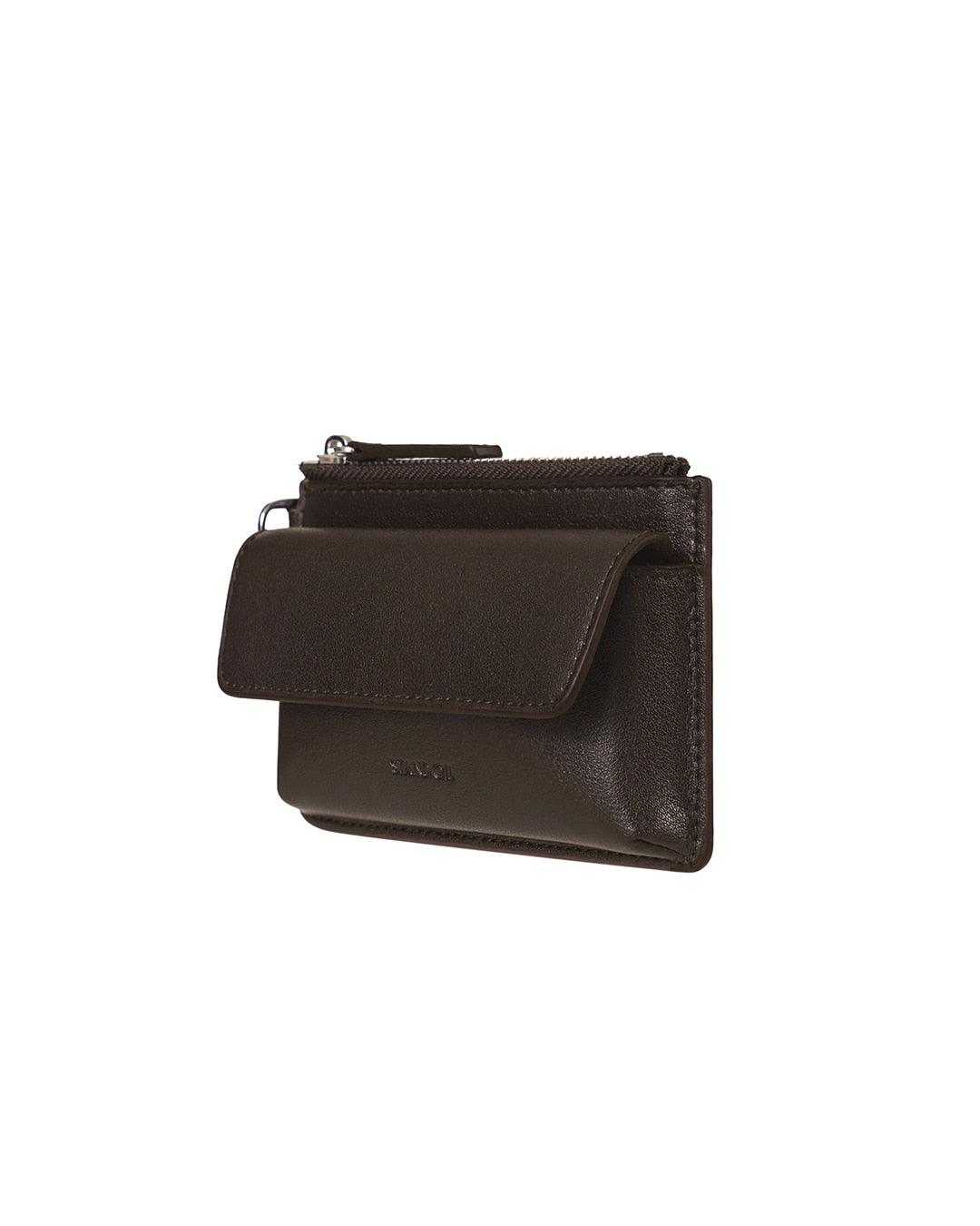 Stand Oil Chubby Zipper Wallet — Maroon