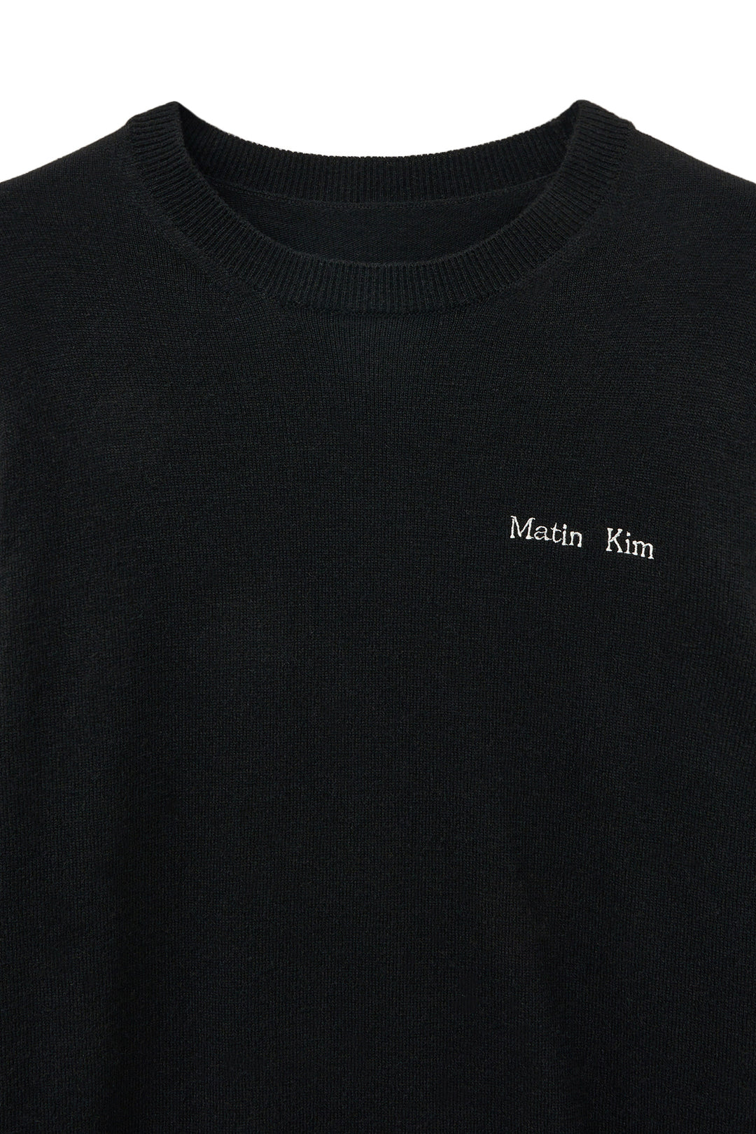 Matin Kim Cashmere Blended Round Knit — Black