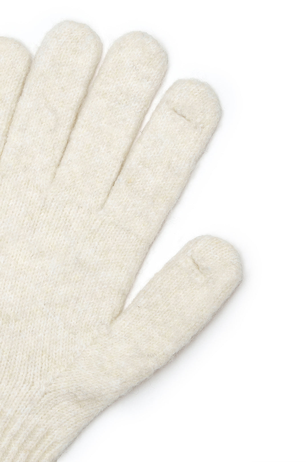 Matin Kim Ribbon Finger Hole Gloves — Ivory