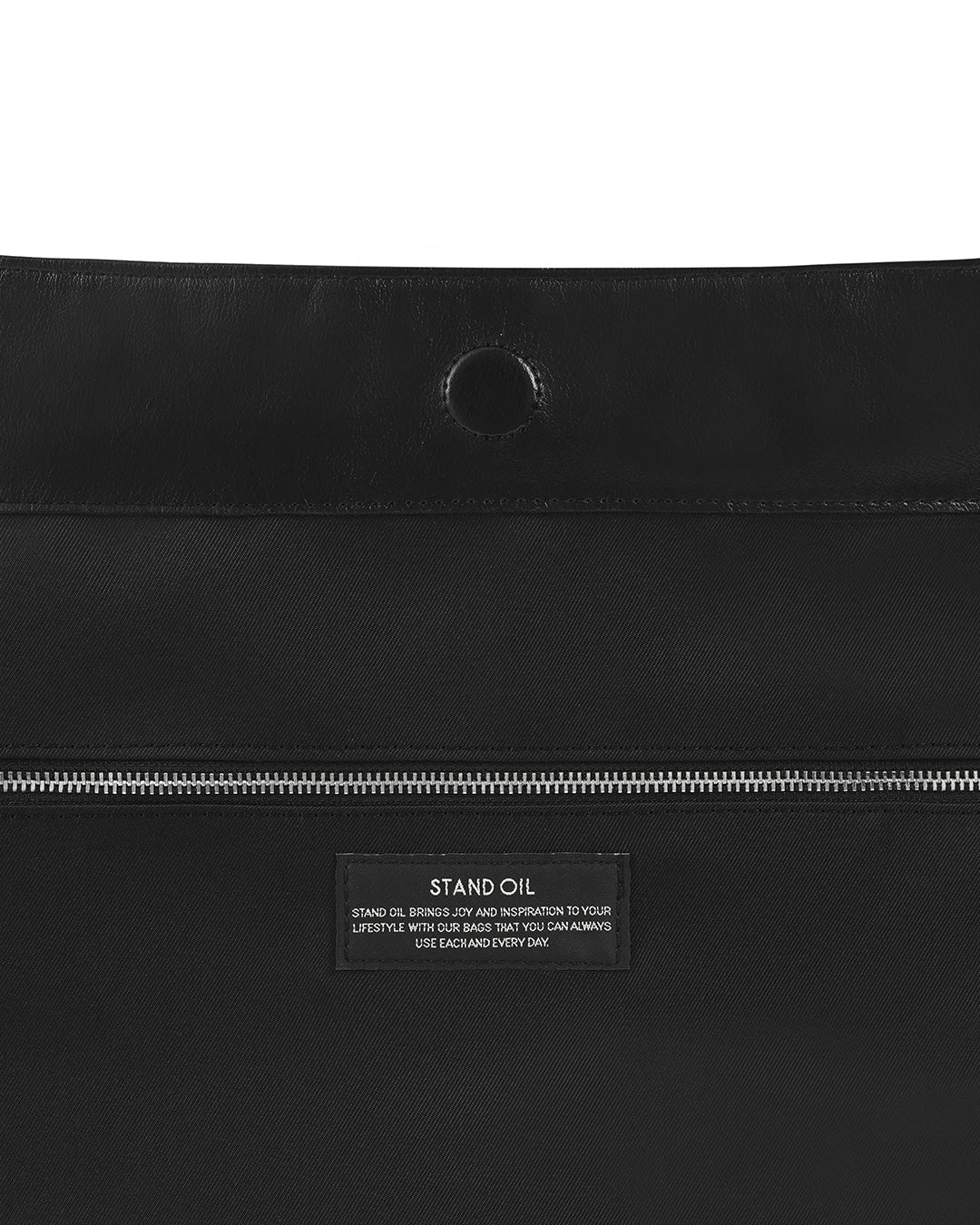Stand Oil Limber Bag — Slouchy Shoulder Tote — Black