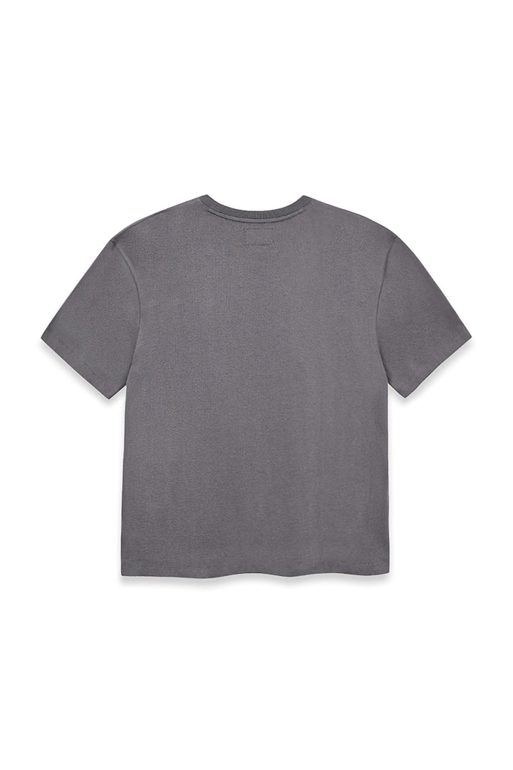 Matin Kim Vintage Logo Graphic Top — Charcoal