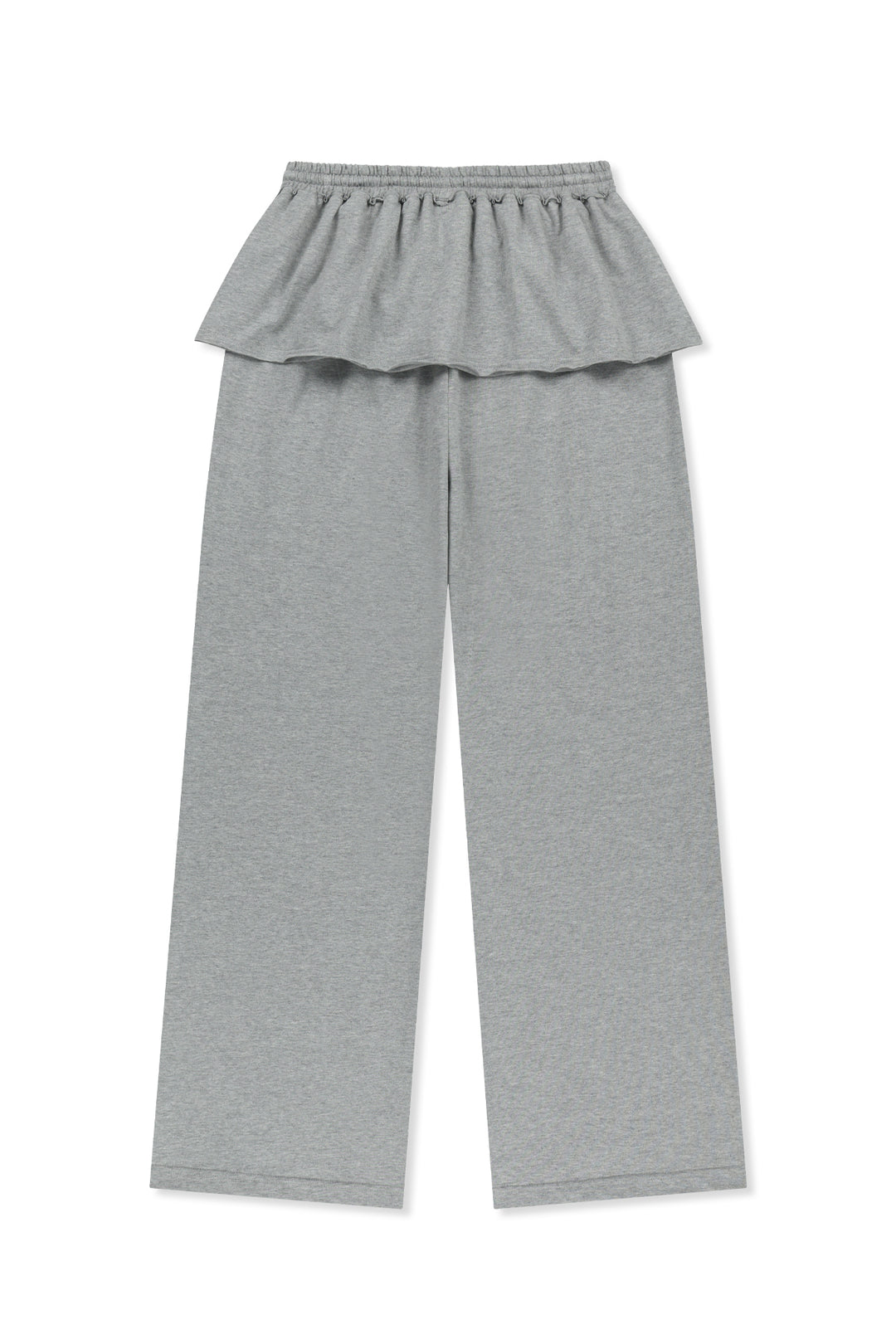 Matin Kim Layered Skirt Jersey Pants — Gray
