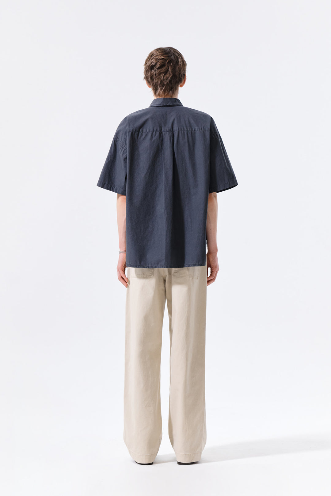 Matin Kim Half Sleeve Pocket Shirt — Charcoal