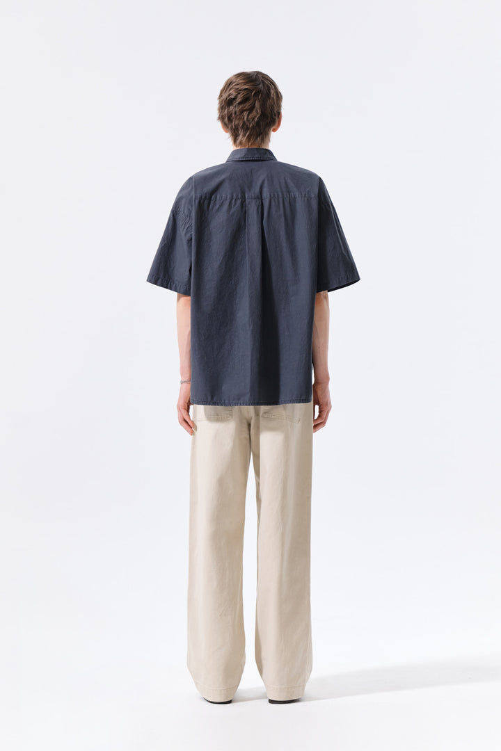 Matin Kim Half Sleeve Pocket Shirt — Charcoal