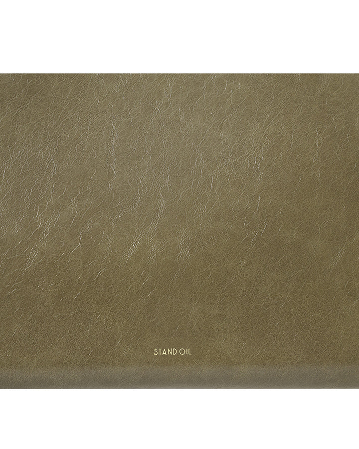 Stand Oil Oblong Bag — Structured Shoulder — Basil green