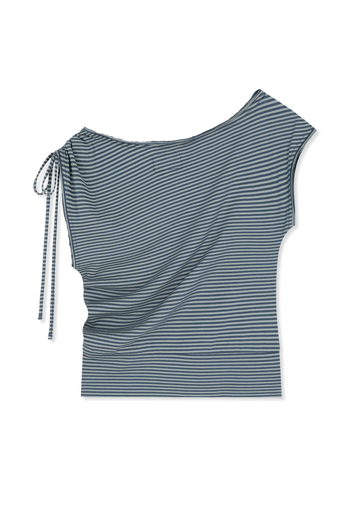 Matin Kim Draped Asymmetric Sleeveless Top — Blue