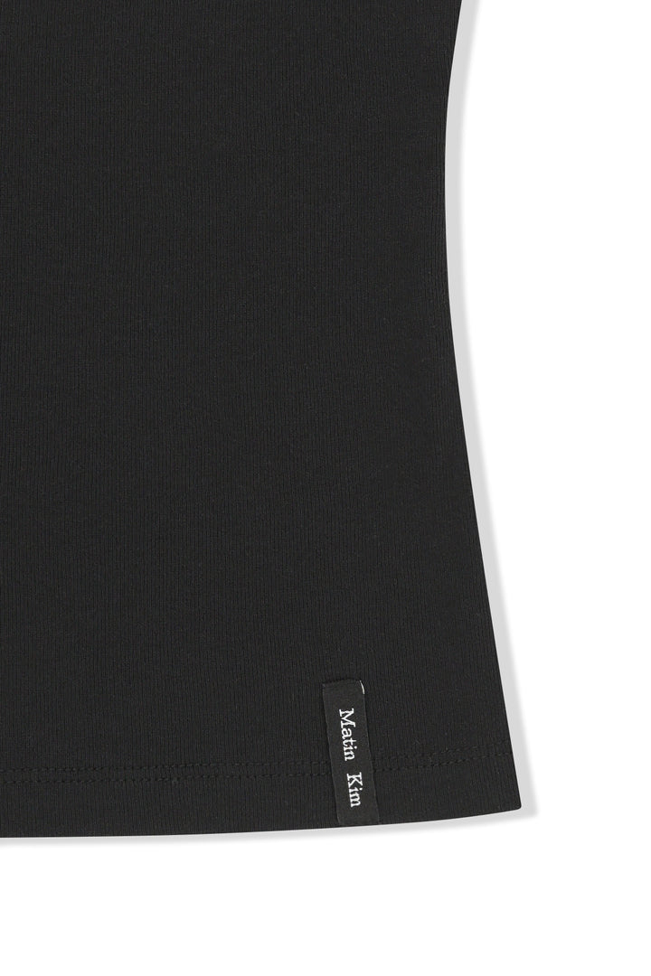 Matin Kim 3/4 Sleeve Layered Tank Top — Black