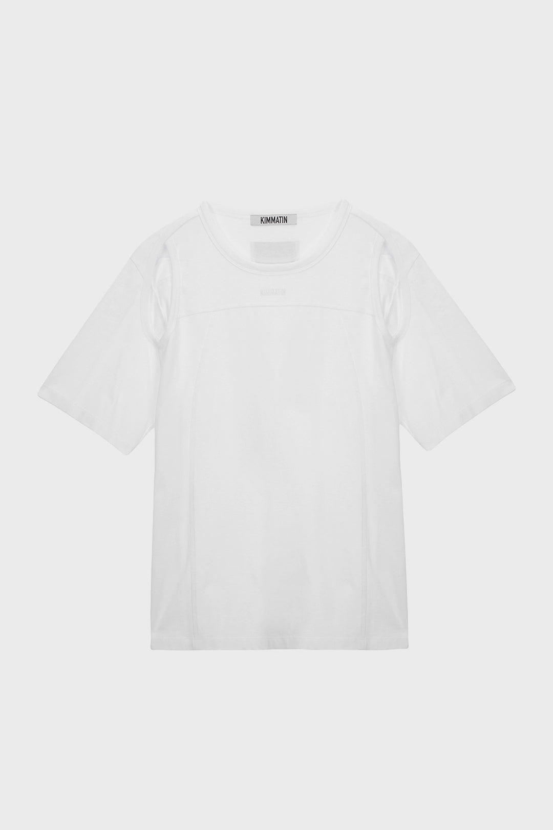 KIMMATIN Shoulder Hole Half Sleeve Top — White