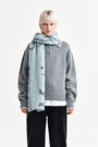 Matin Kim Back Logo Collar Knit Top — Gray