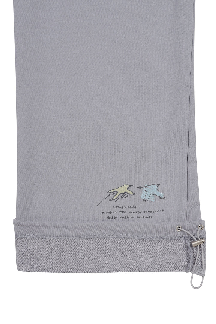 Matin Kim Graffiti Artwork Sweatpants Smoke — Blue