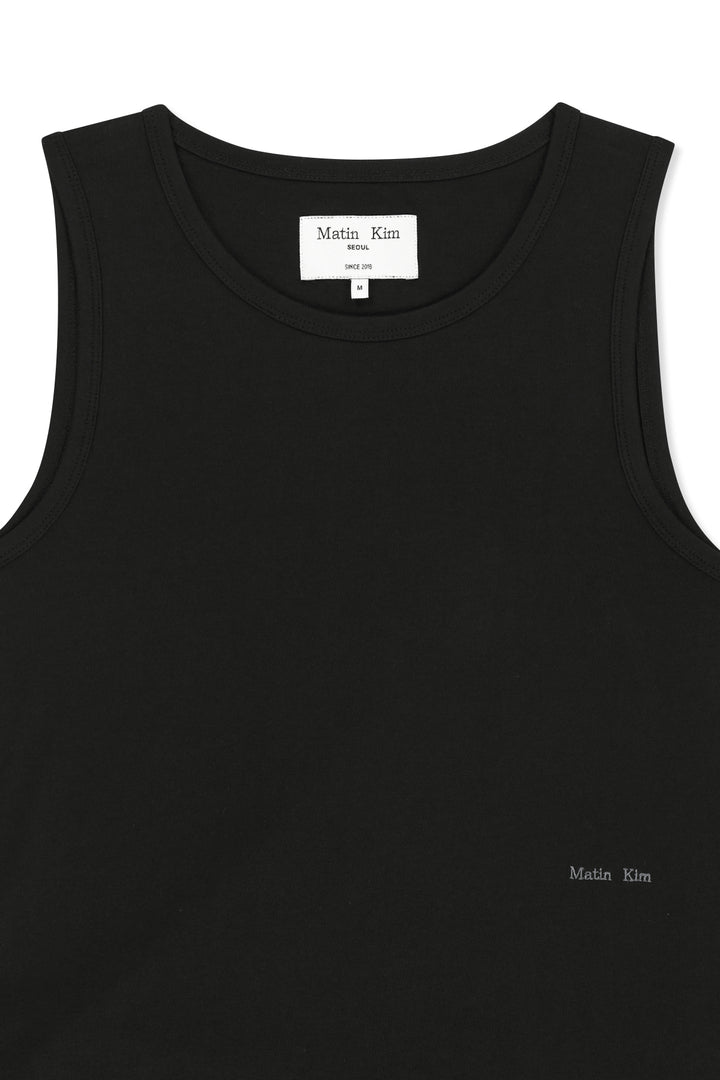 Matin Kim Hem Tie Detail Sleeveless Top — Black
