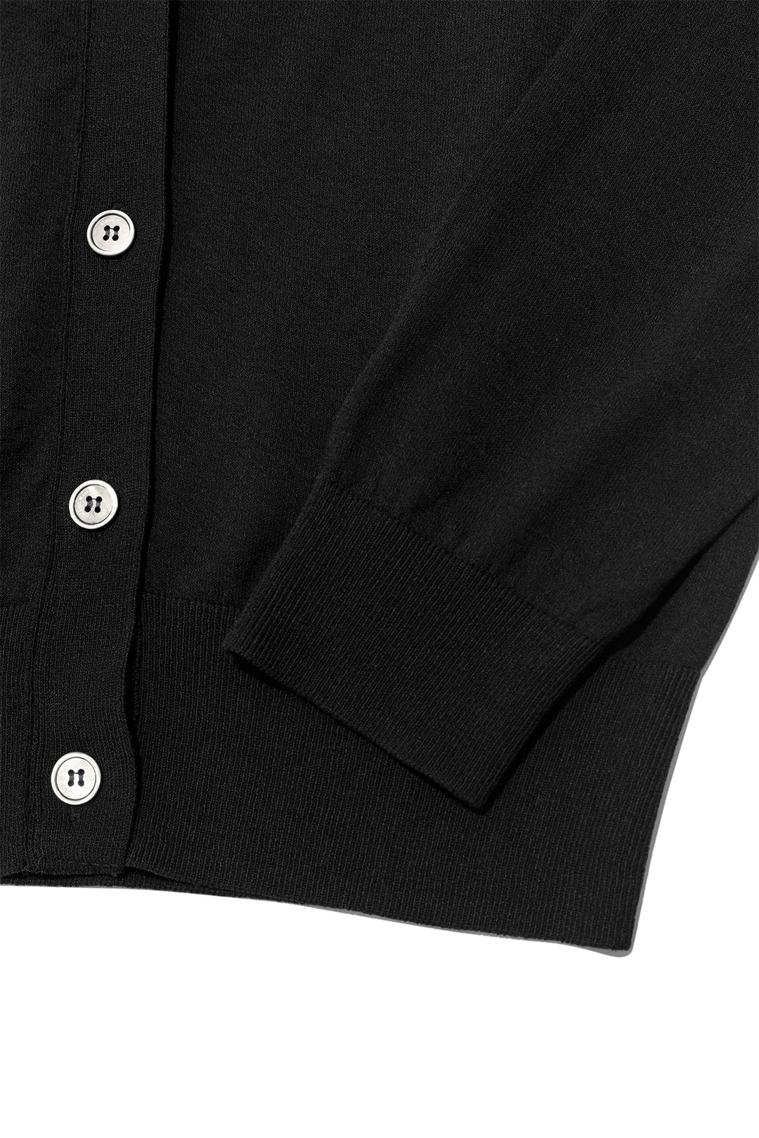 Matin Kim Back Logo See-Through Cardigan — Black