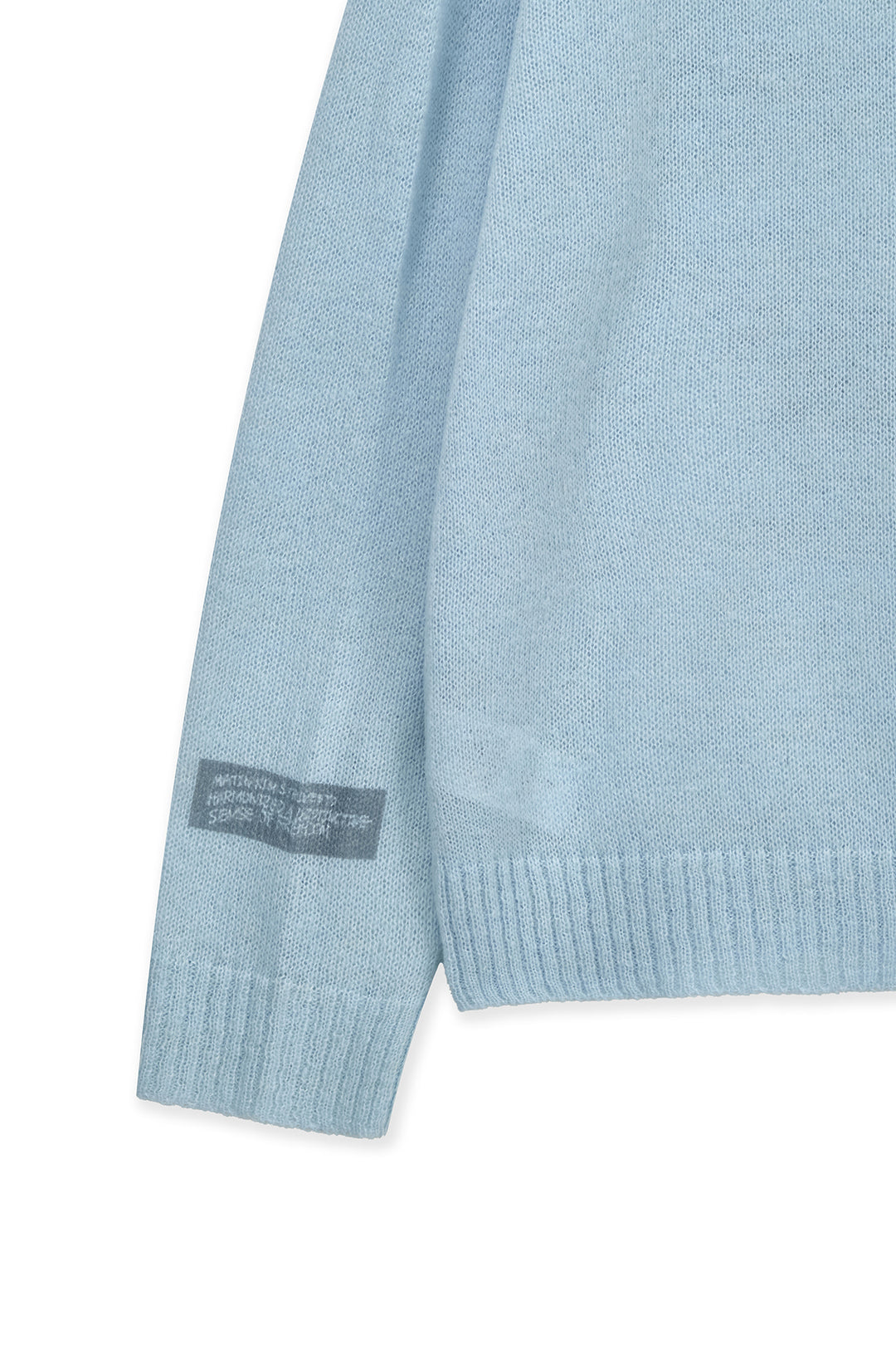 Matin Kim Graffiti Artwork Knit Pullover — Light Blue