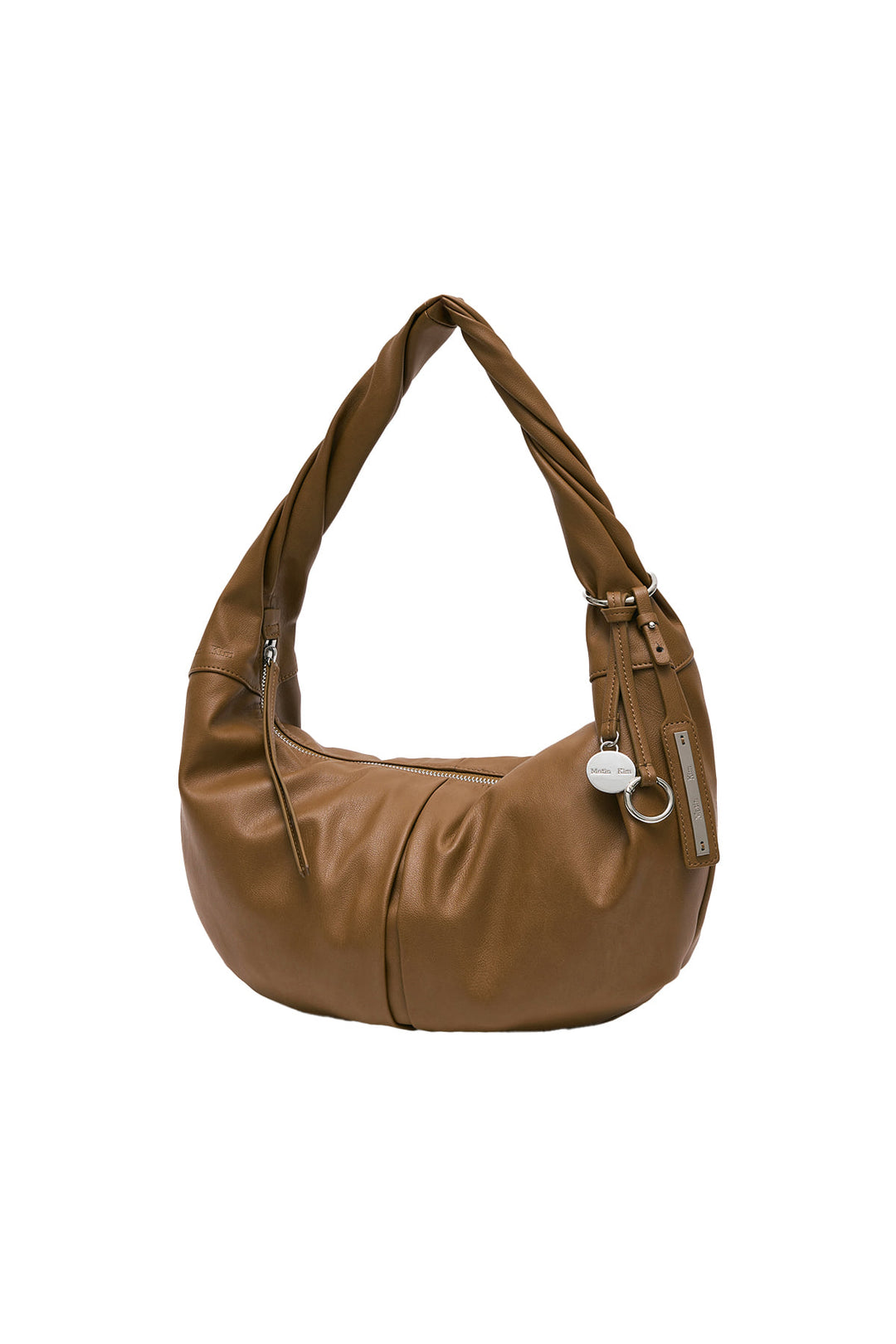 Matin Kim Twist Handle Small Hobo Bag — Brown