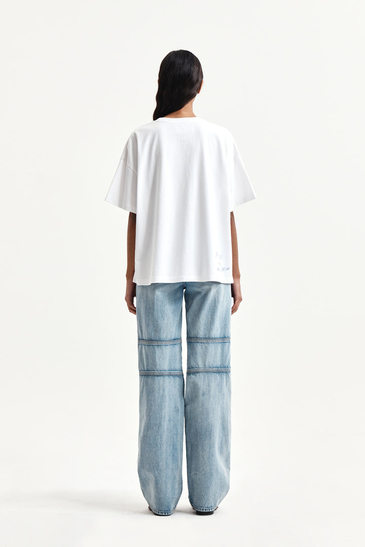 Matin Kim Graffiti Artwork Top — White