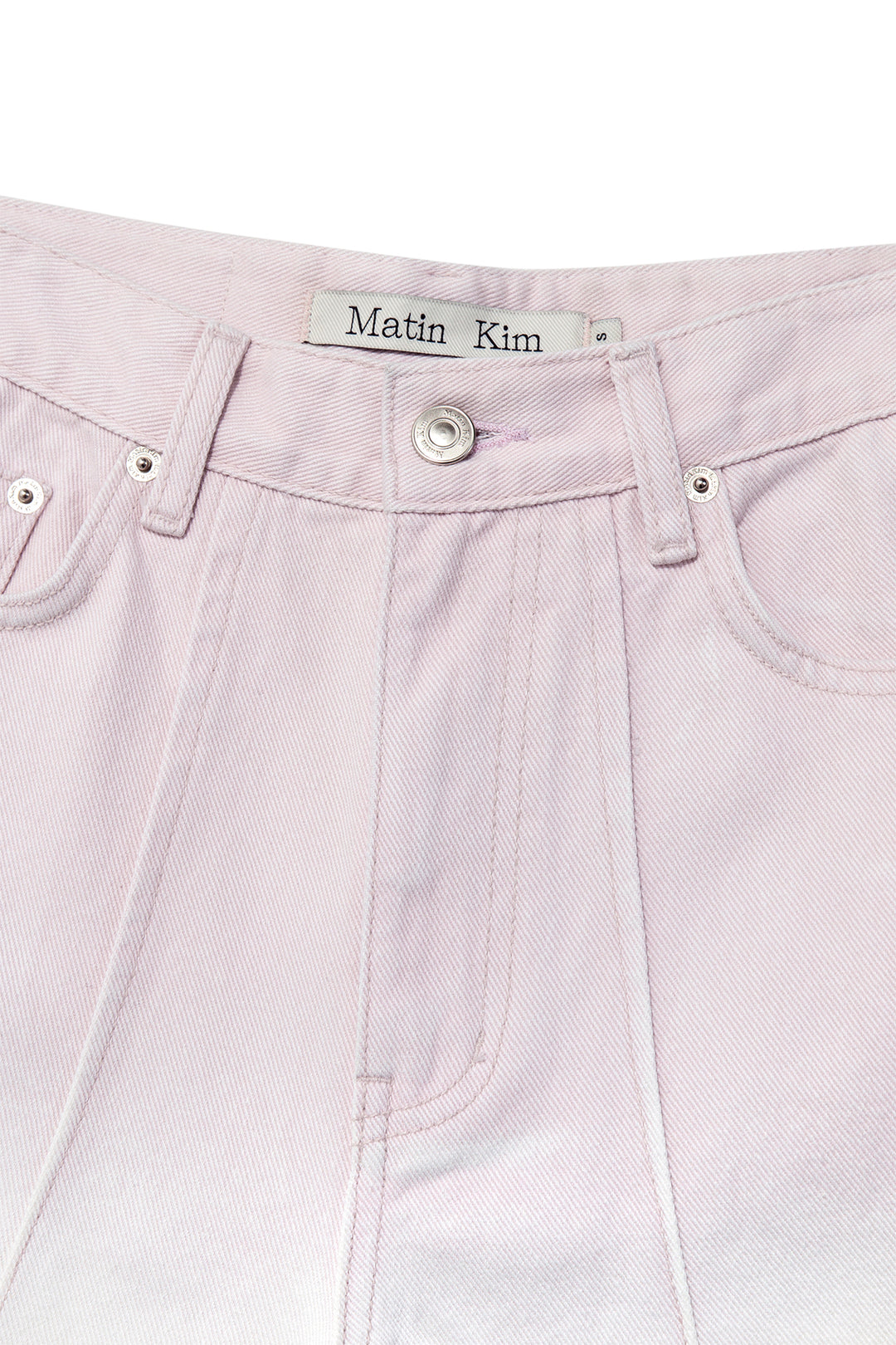 Matin Kim Color Brush Bermuda Denim Cargo — Pink