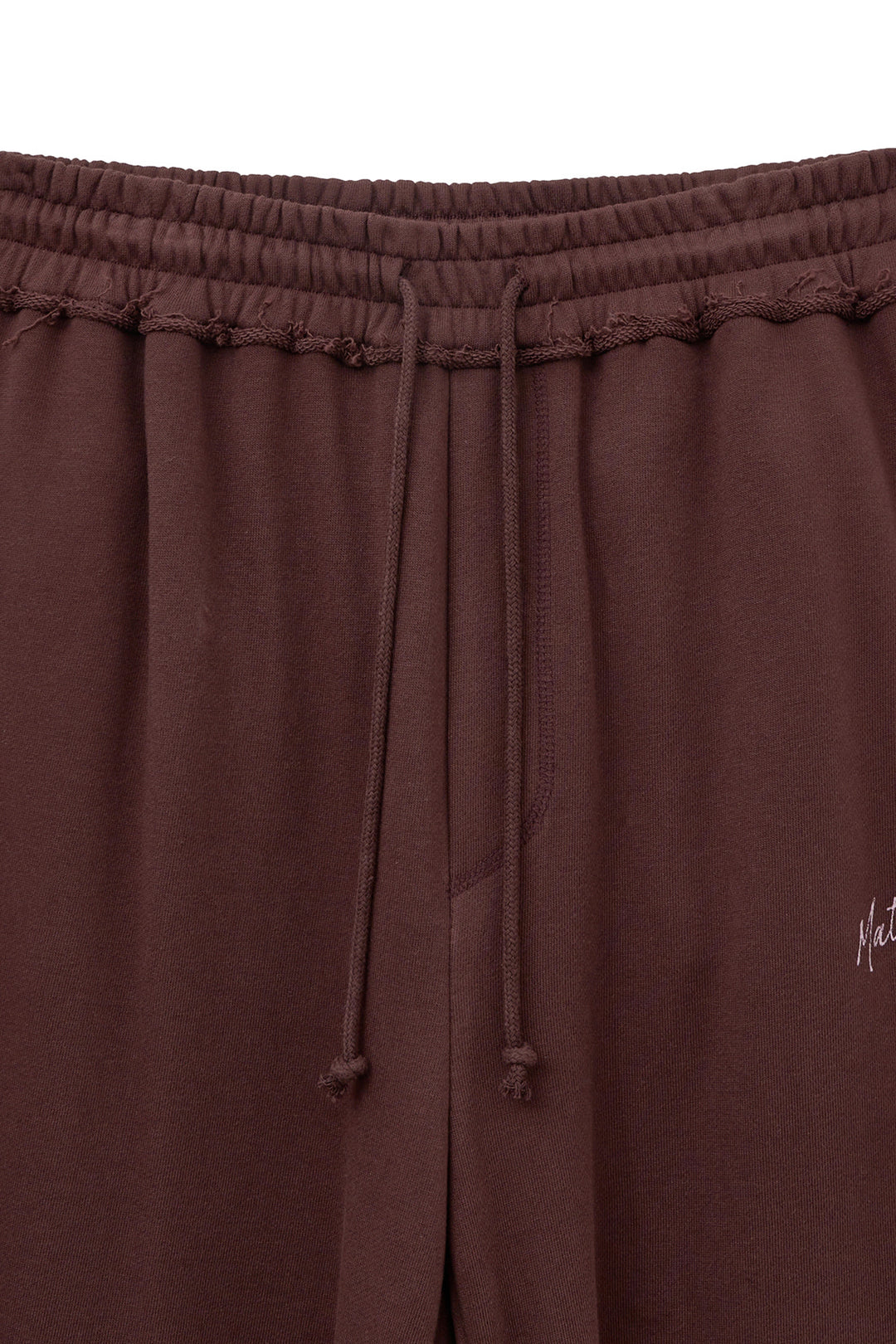 Matin Kim Drawstring Point Sweatpants — Burgundy