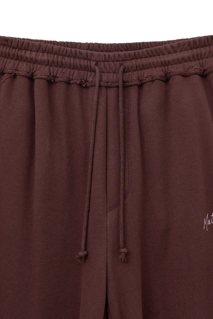 Matin Kim Drawstring Point Sweatpants — Burgundy
