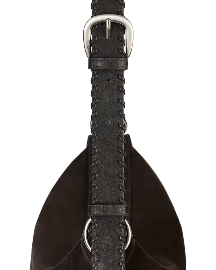 Stand Oil Seine Bag — Twisted Nubuck Crossbody — Maroon