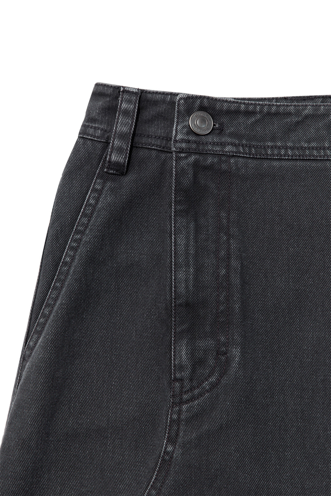 Matin Kim Side Pocket Point Midi Skirt — Charcoal