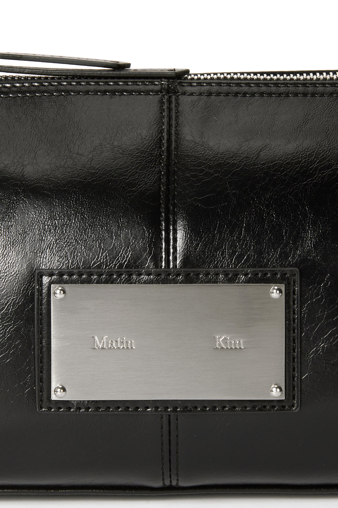 Matin Kim Buckle Strap Shoulder Bag — Black