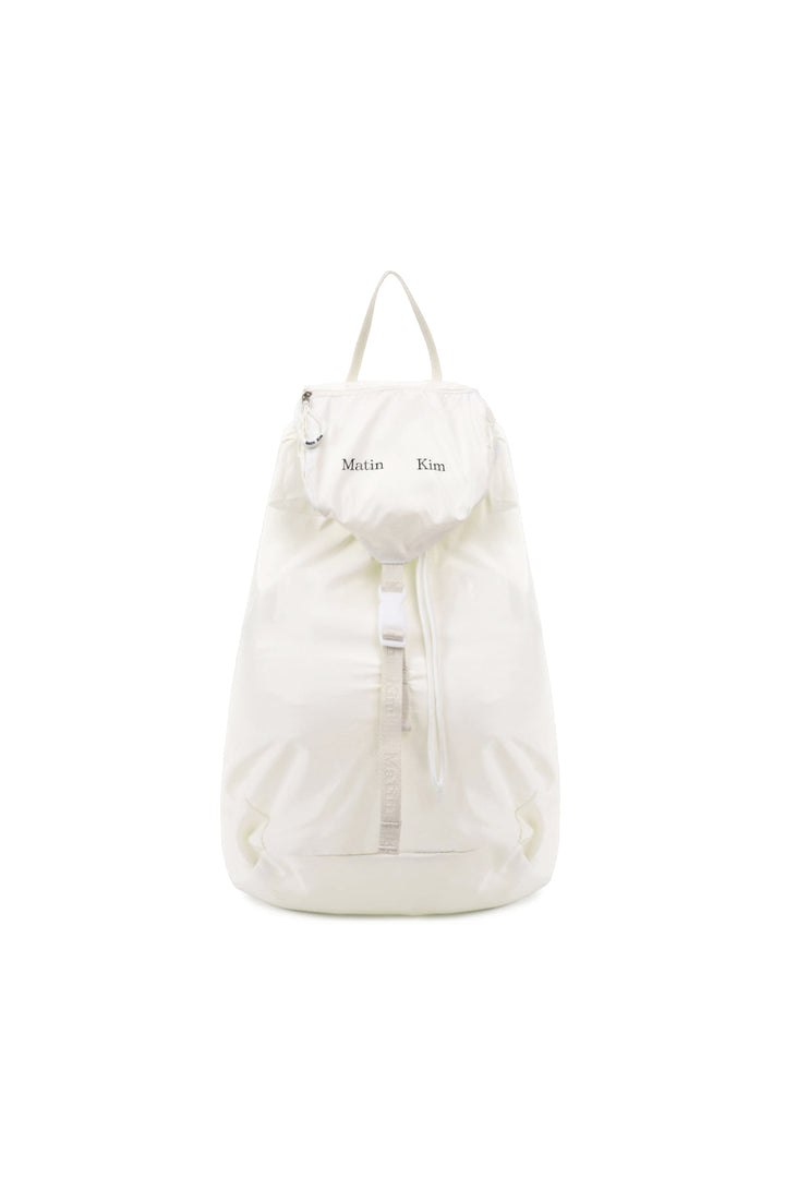 Matin Kim Glossy Packable Backpack — White