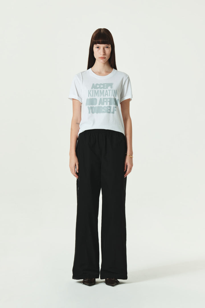 KIMMATIN Side Logo Point Track Pants — Black