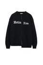 Matin Kim Asymmetric Logo Knit Pullover — Black