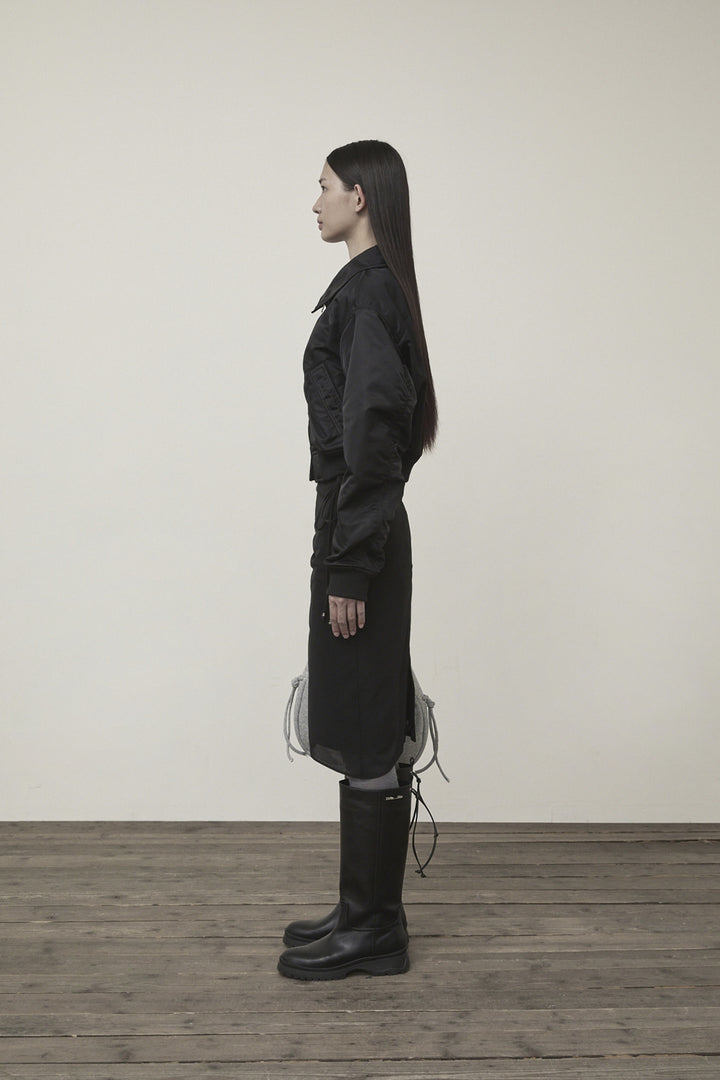Matin Kim Layered String Midi Skirt — Black