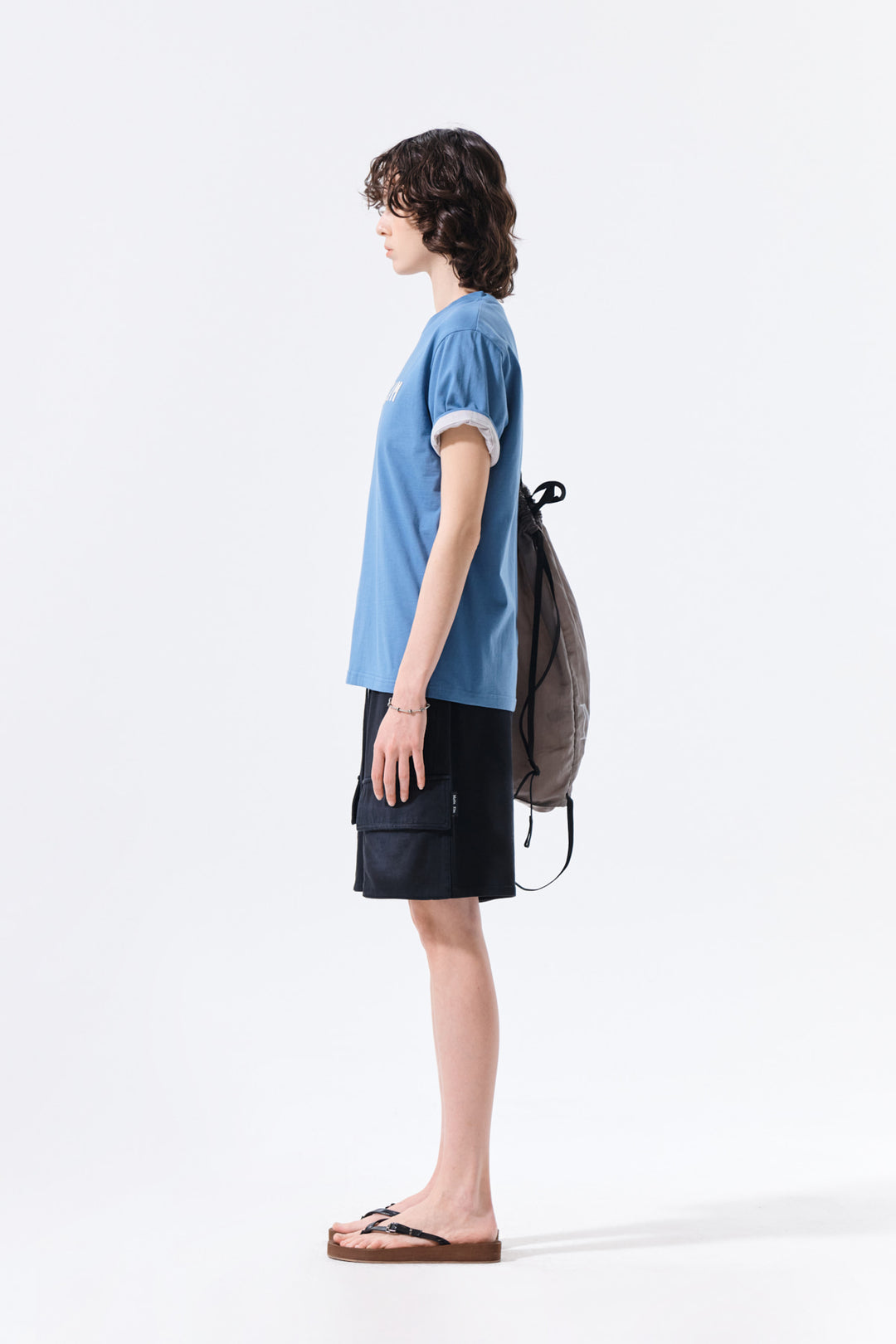 Matin Kim Applique Felt Logo Top — Blue