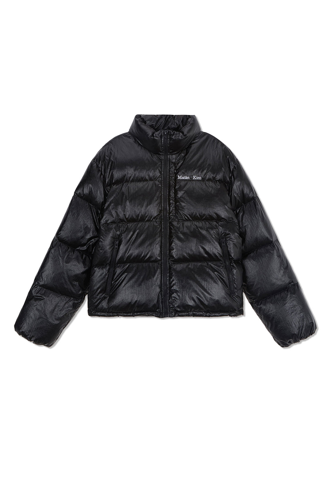 Matin Kim Small Logo Volume Down Jumper — Black