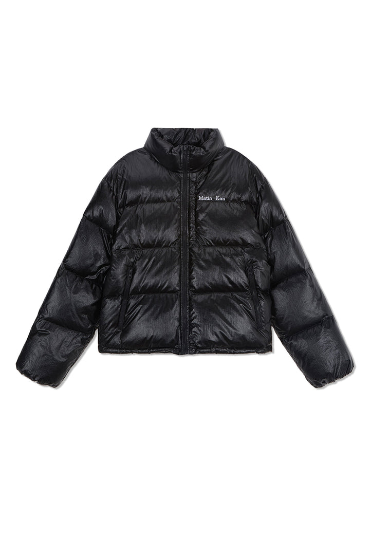 Matin Kim Small Logo Volume Down Jumper — Black