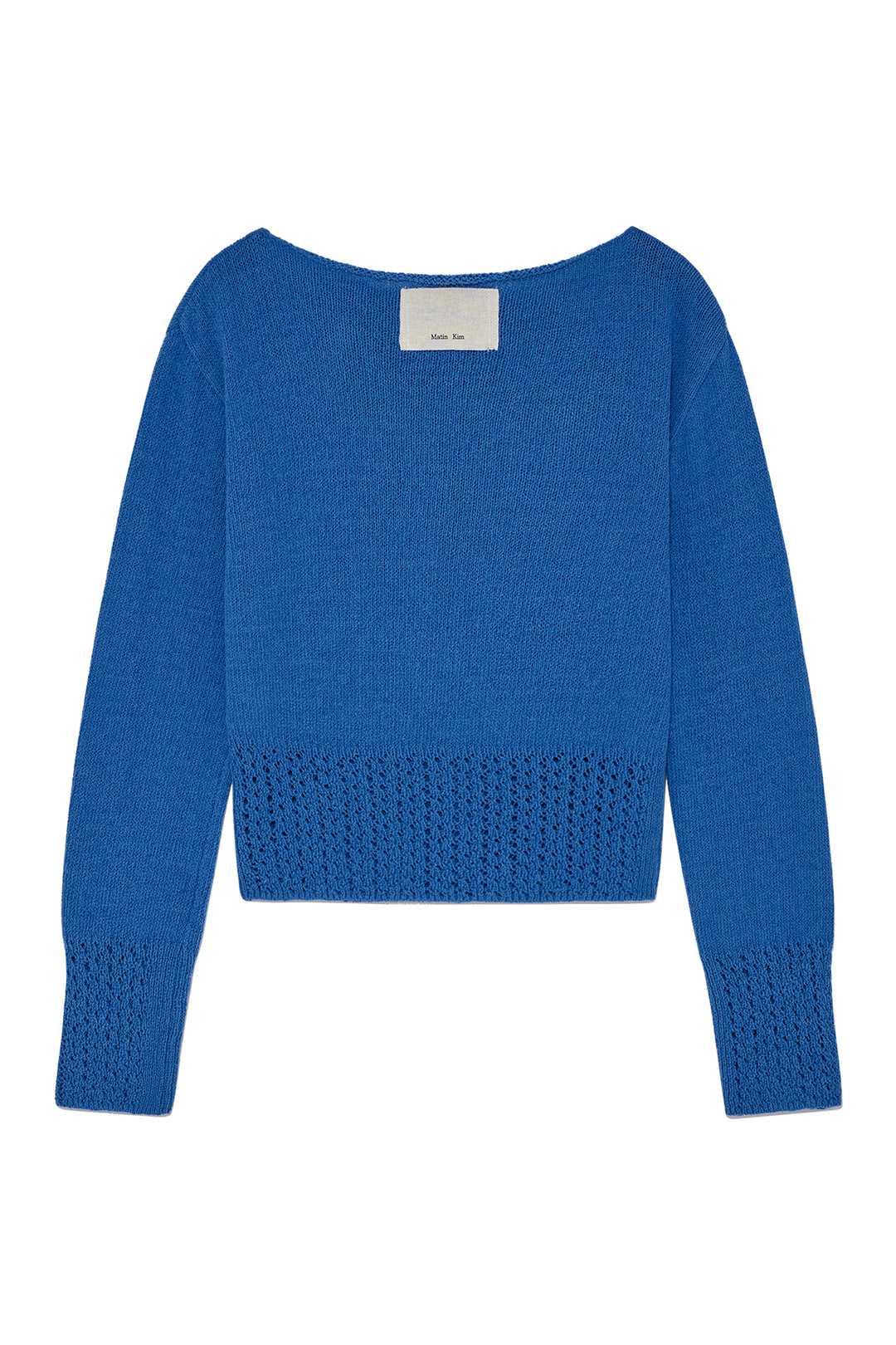 Matin Kim Punching Point Pullover — Light Blue