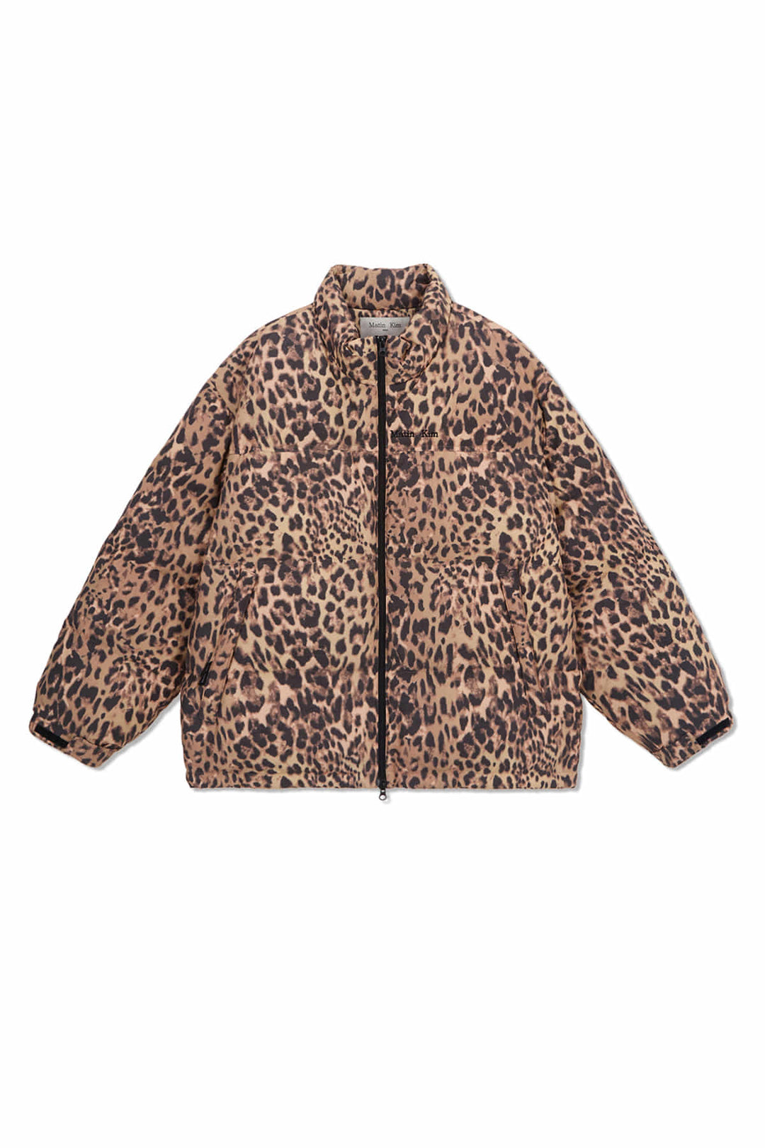 Matin Kim Leopard Down Jumper in Mix