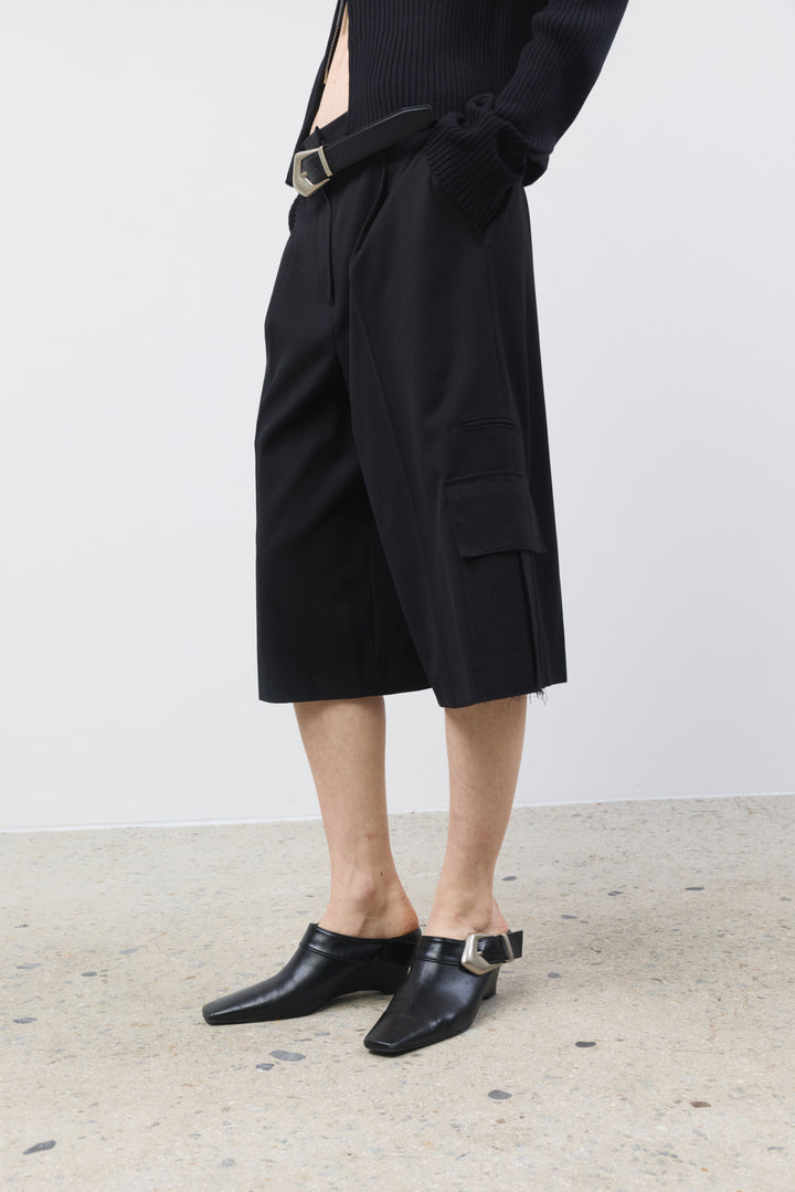 KIMMATIN Cargo Detail Bermuda Shorts — Black