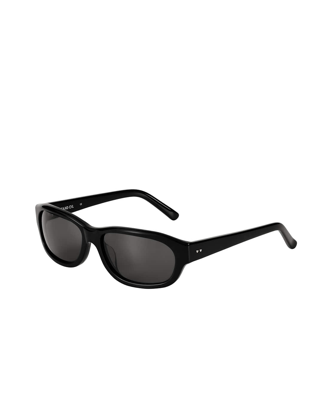 Stand Oil Curved Glow Semi-Goggle Sunglasses — Black