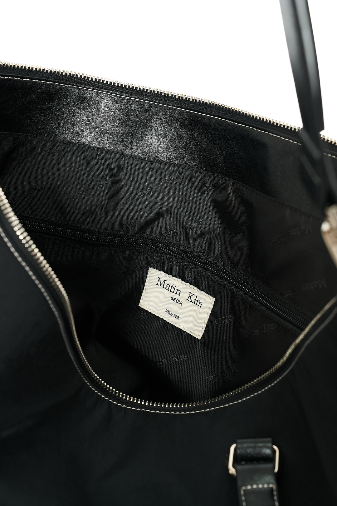 Matin Kim Logo Stitch Two Way Big Bag — Black