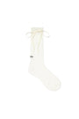 Matin Kim Ribbon Point Crew Socks — White