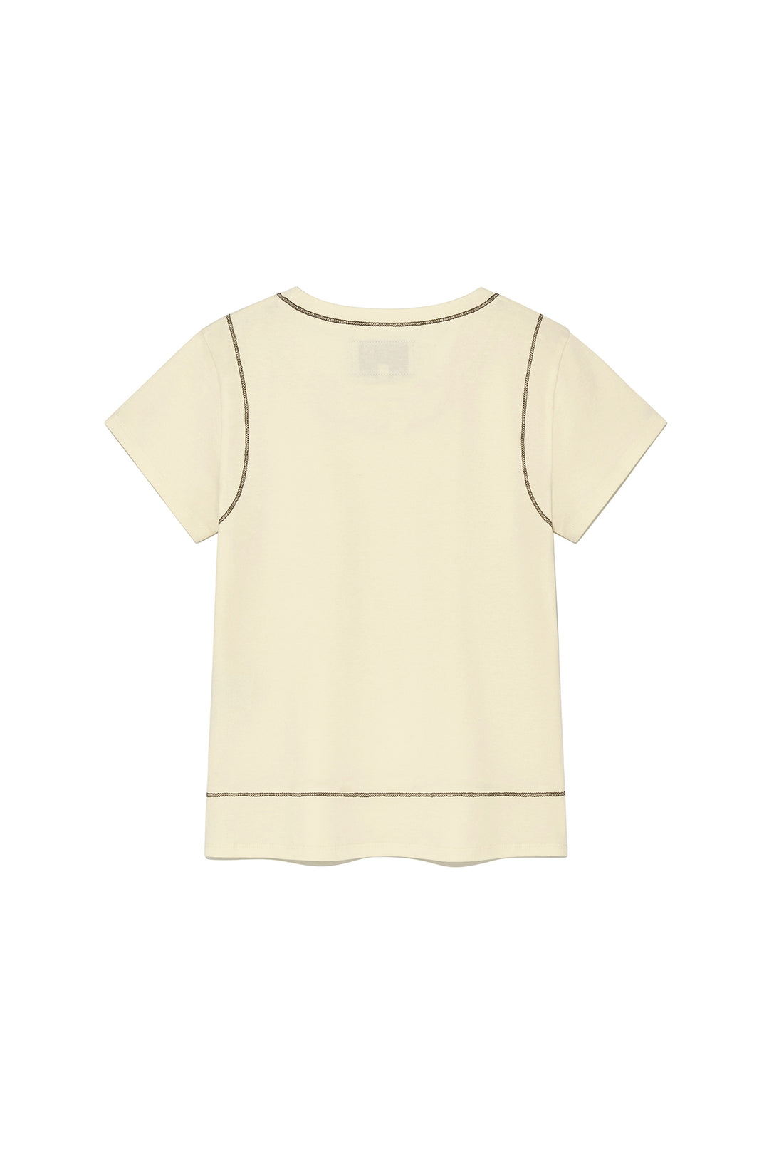 Matin Kim Stitch Point Small Logo Top — Yellow