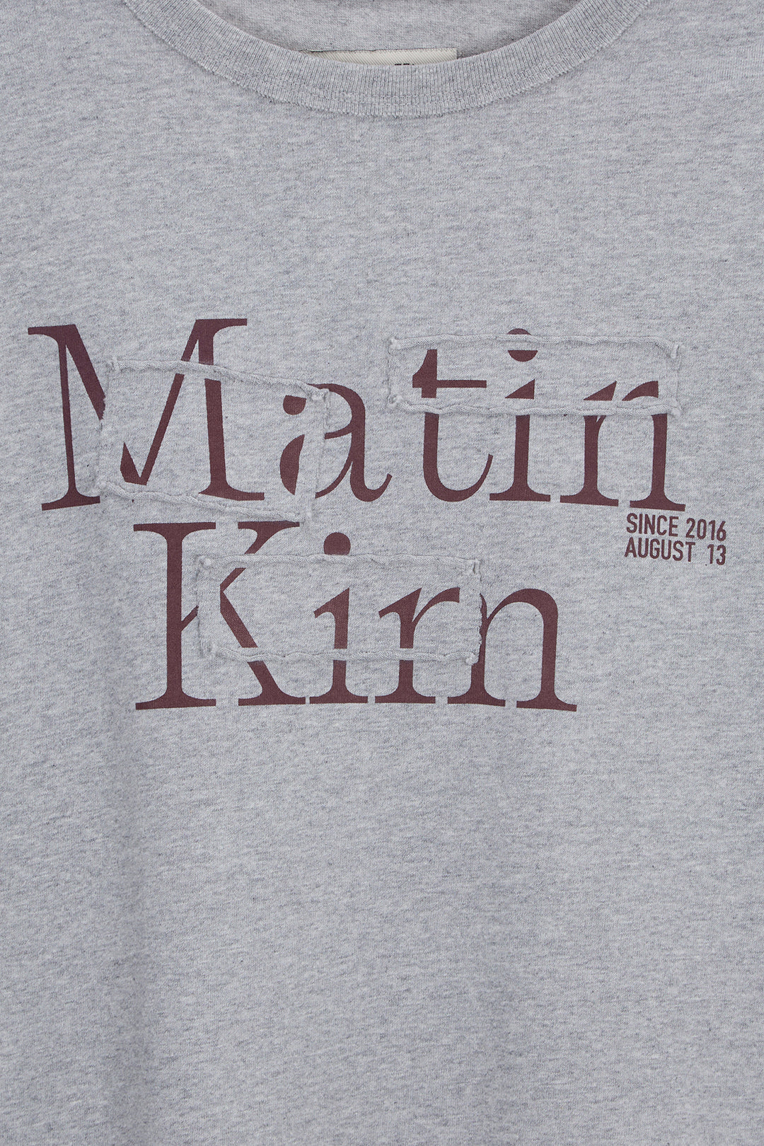 Matin Kim Patch Graphic Long Sleeve Top — Gray
