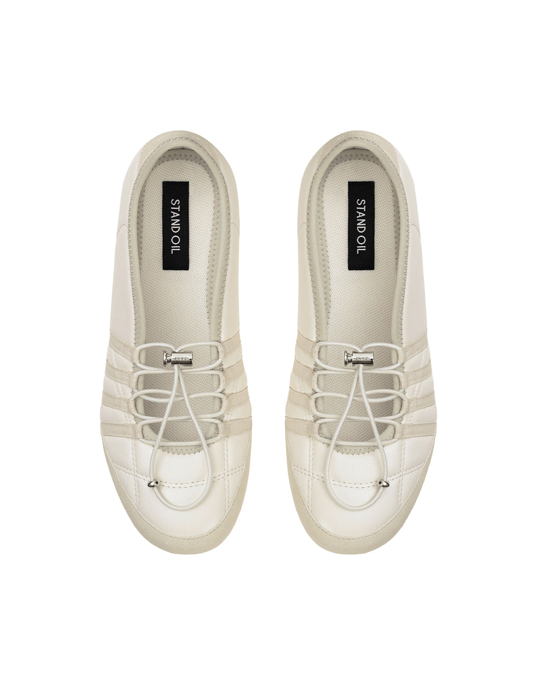 Stand Oil Tie Mary Jane Sneaker — Cream