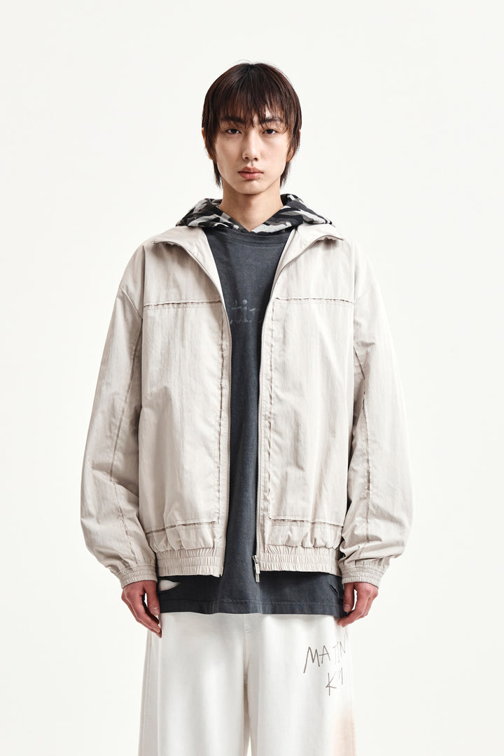 Matin Kim Embroidery Back Logo Jumper — Beige