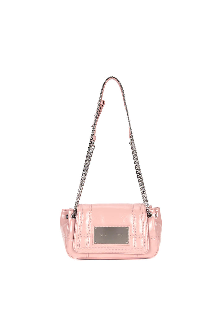 Matin Kim Glossy Quilting Small Chain Bag — Pink