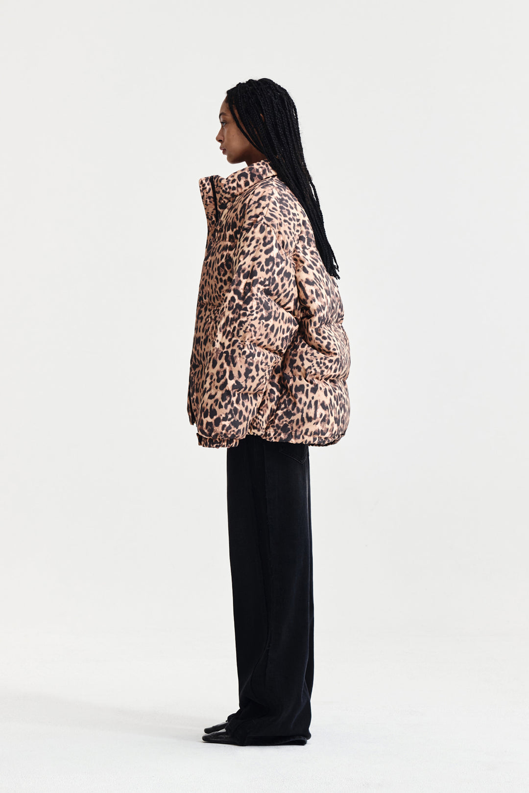 Matin Kim Leopard Down Jumper in Mix