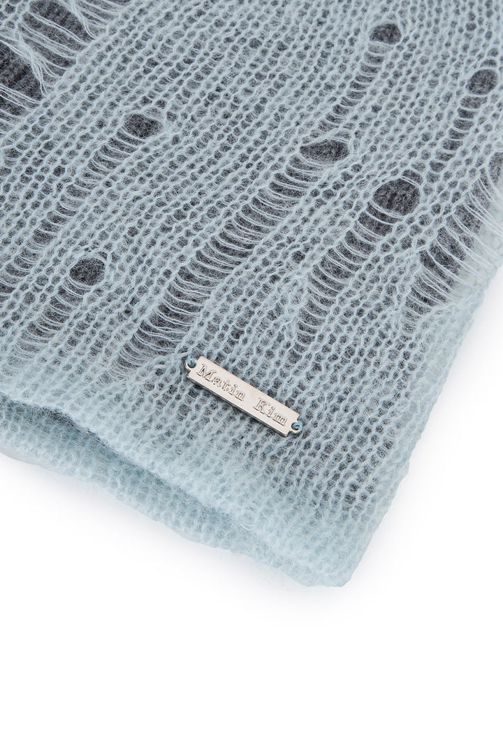 Matin Kim Vintage Layer Knit Beanie — Light Blue