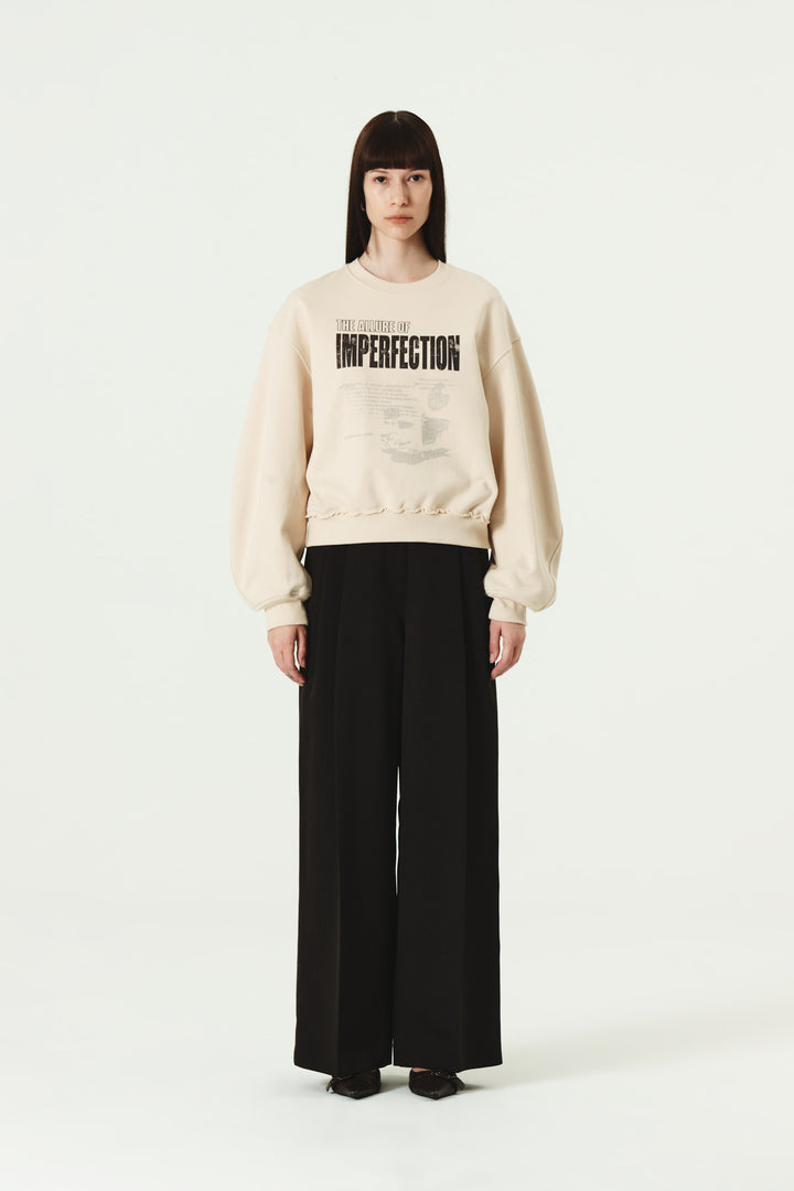 KIMMATIN Back Yoke Detail Wide Trouser — Brown